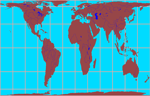 Peterson Projection Map. The Gall-Peters projection
