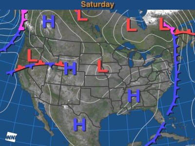 weather map. a weather map showing the